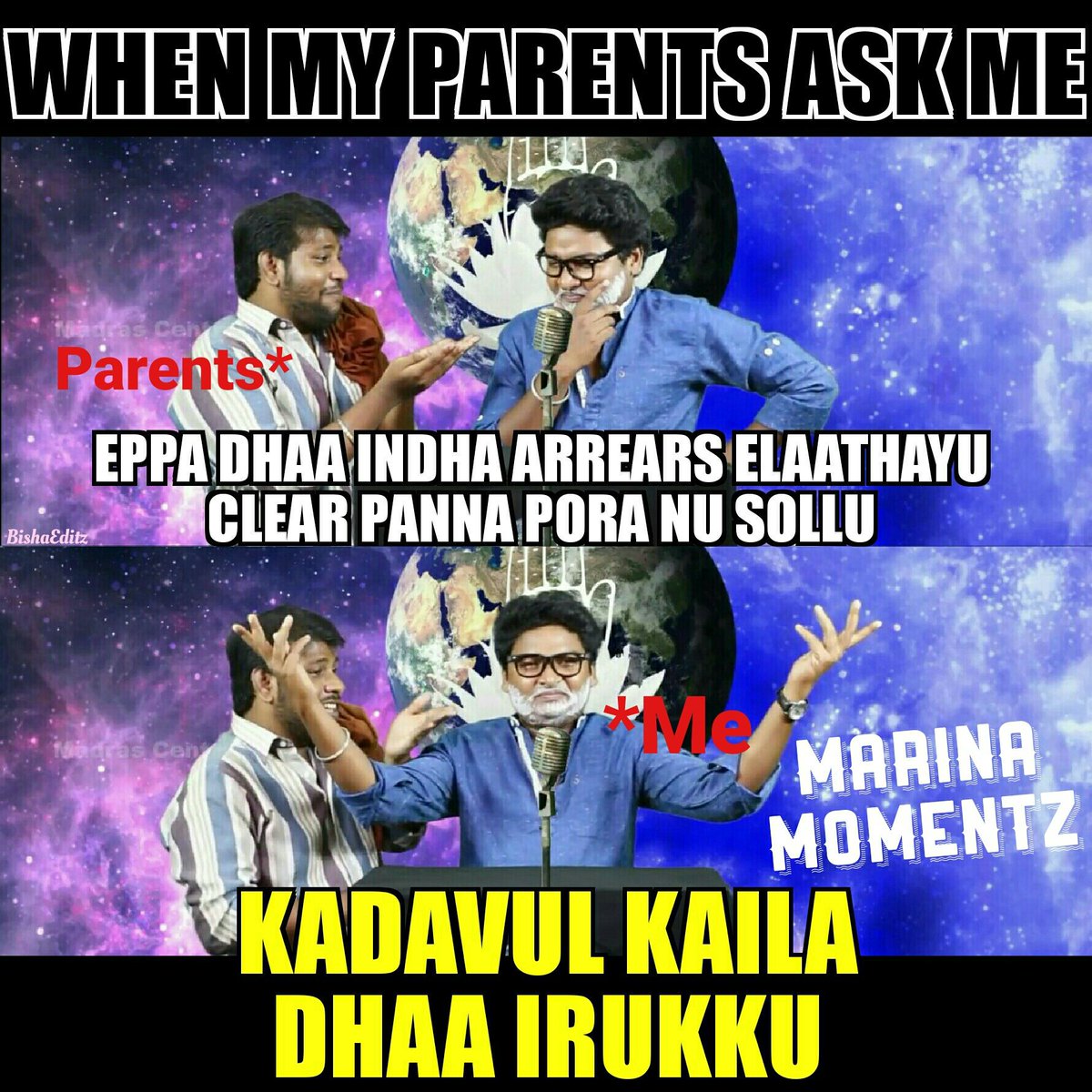 bisha29786's tweet photo. Elaam kadavul kaila dhaa irukku π€
π
#MadrasCentral
#Gopi #Sudhakar
π π
@madras_central
#MarinaMomentz
#BishaEditz
#Bisha_Editz
#BishaMemes https://t.co/iI3nrzHfef