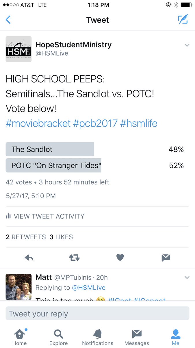 HSMLive's tweet photo. It's a tight race between The Sandlot &amp; Pirates of the Caribbean for "movie by the pool" night on PCB!
Cast your vote in our previous tweet! https://t.co/BqRVuuIjTC