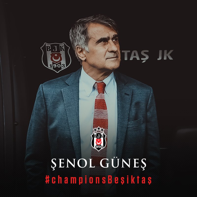 Şenol Güneş is the only Turkish Manager who made Beşiktaş Champions two seasons in-a-row!  
#ChampionsBeşiktaş