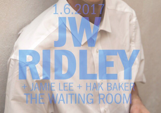 Very pleased to have Jamie Lee of <a href="/MoneyBand/">MONEY</a> reading some of his poems on Thursday. Tickets: seetickets.com/event/jw-ridle…