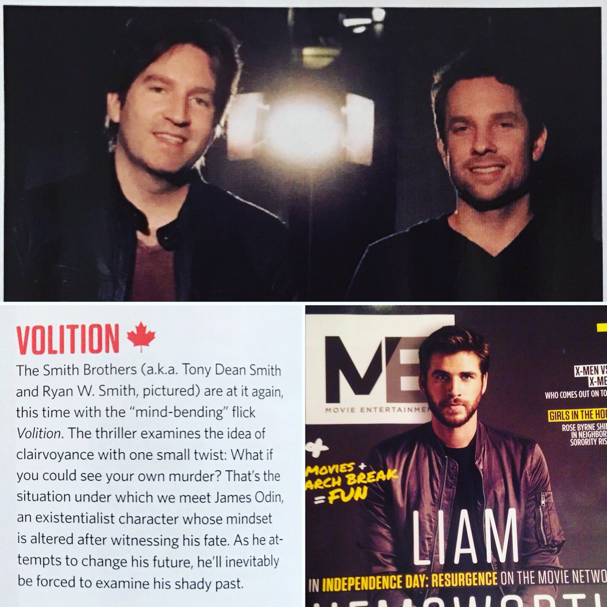 volition_movie's tweet photo. Thanks @movieentertainmentmagazine !@tonydeansmith @ryanuusmith #movies #film #brothers @liamhemsworth #imwithliam https://t.co/Q3aS92OHJ4