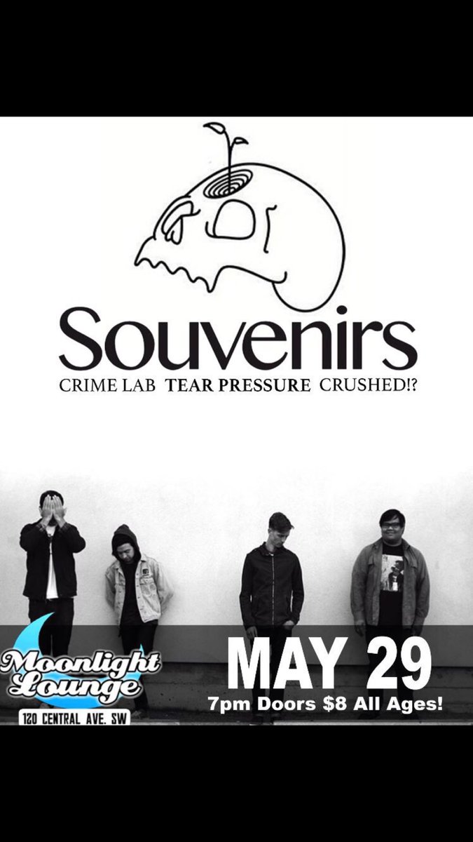 <a href="/crim3lab/">Crime Lab</a>, your local Sugar Ray worship band has a Memorial Day gig tomorrow w <a href="/Souvenirsca/">Souvenirs</a>!