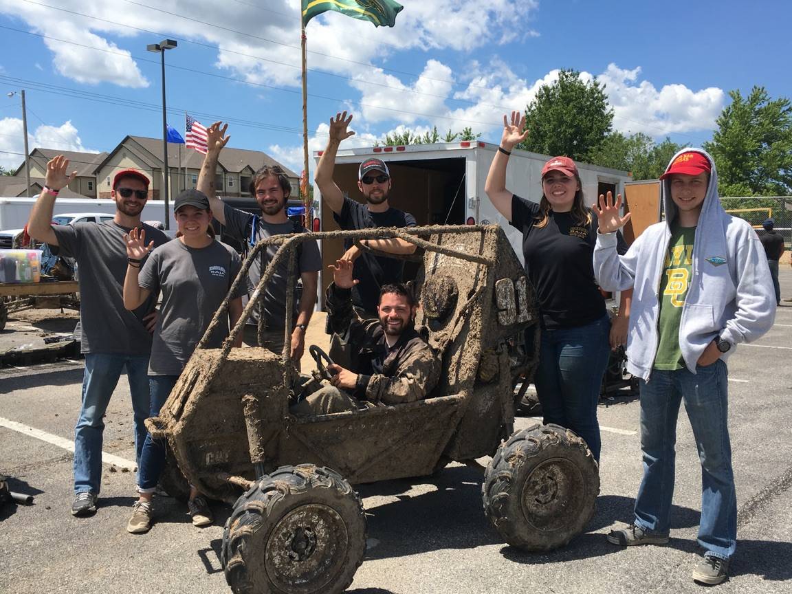 BaylorSAE's tweet photo. We made Baylor Baja history! Finished 18th in endurance! Didn't have to pit to fix the car during the 4 hour race! #BaylorECS #bajaKANSAS https://t.co/rvKz5bv9bb
