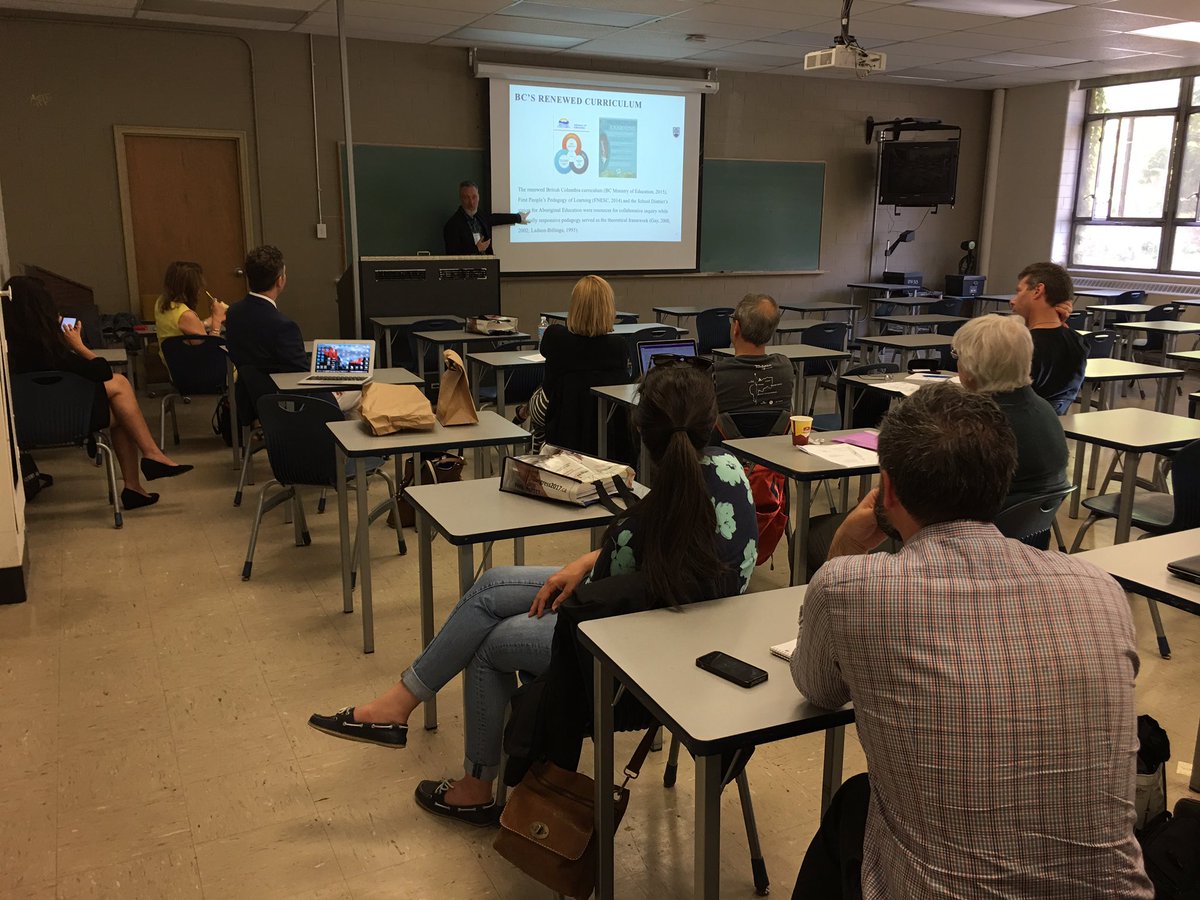 tweetsomemoore's tweet image. Describing BC context at @CSSESCEE #FirstPeoplesPrinciplesofLearning #BCsRenewedCurriculum @LeytonSchnell