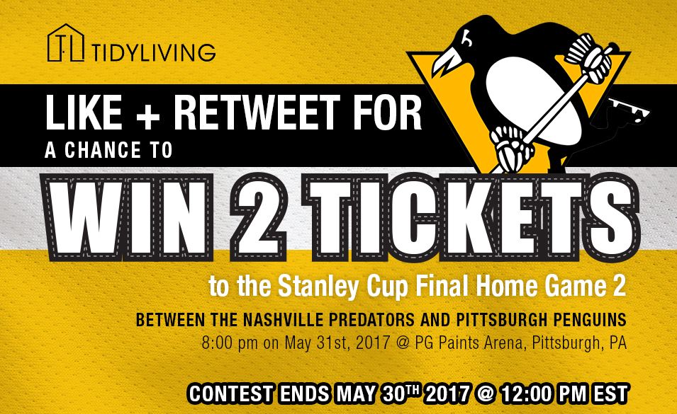 tidy_living's tweet photo. Want to #Win #Stanleycup Playoffs #tickets? #RT and #Like this post! #TidyLiving #giveaway #pittsburgh #nashville #hockey #pens #gopens https://t.co/iKsyVAEed0