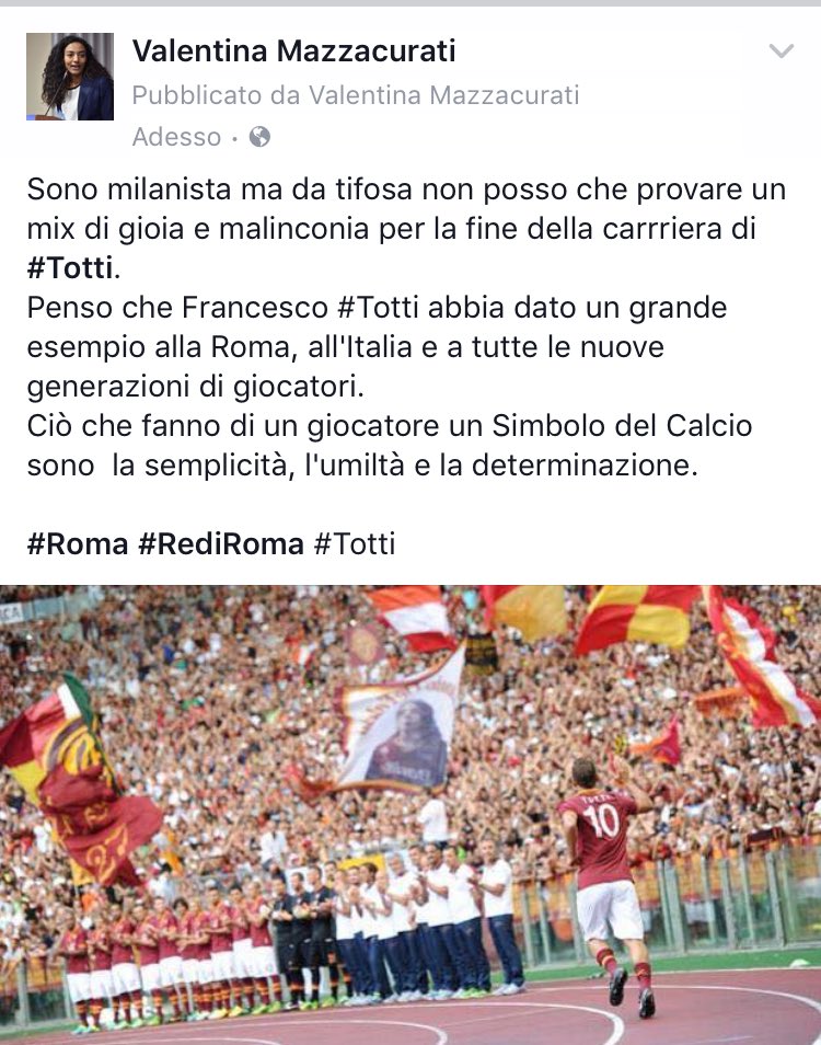 MazzacuratiVale's tweet photo. Francesco #TottiNight : un simbolo di  semplicità, umiltà e determinazione #Tottiday https://t.co/5cjlvcCi34