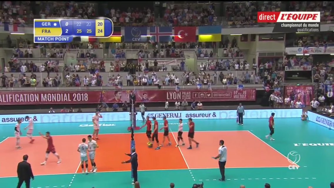 jxfranco's tweet photo. Pim, pam, poum, encore 3-0 😎. 15 sets pour, 0 set contre. Direction 🇮🇹 et 🇧🇬 pour #FIVBWC2018  ! 🏐🏐🏐
#FRAALL 🇫🇷🇩🇪 #TQCM #TeamYavbou https://t.co/P0G4ovIq88
