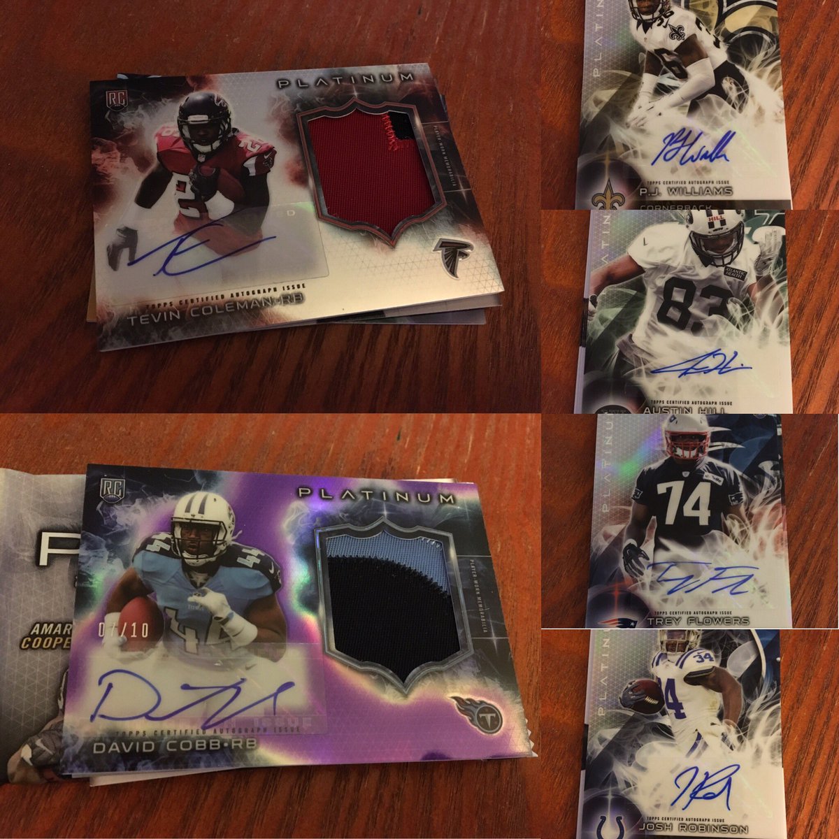 TheDeity13's tweet photo. Went to 2 of my local card stores yesterday - here's my pickups! Hits in pics... #boom @Topps @Jaboowins @JameisCards #NFLTop100 https://t.co/UoOlCbv2G1