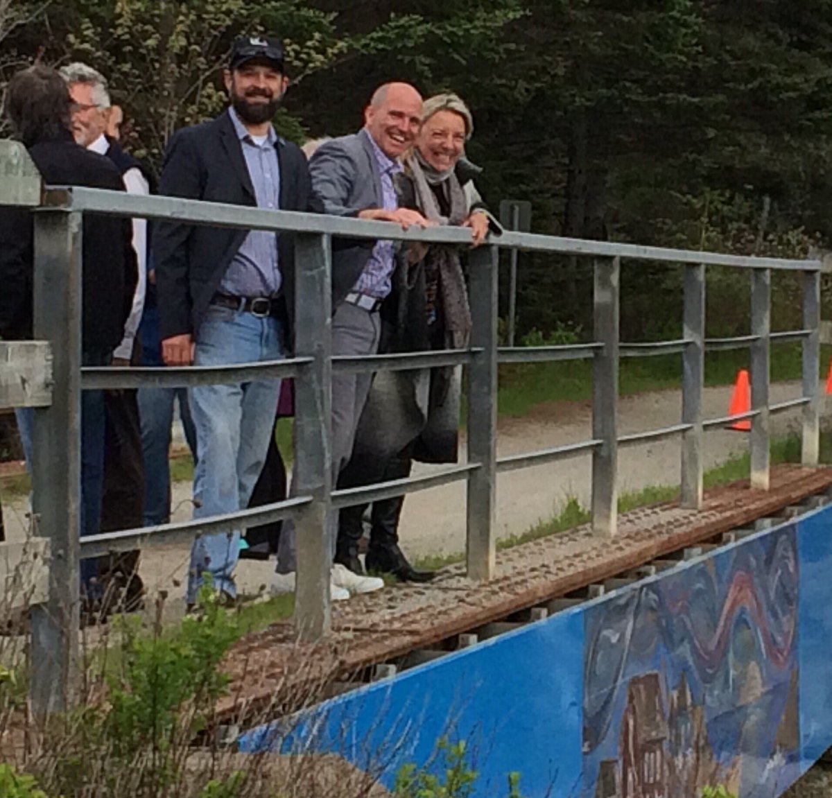 MattWhitman2020's tweet photo. #RustyBridge is officially the Anne Martell Bridge. Thanks @NS_TIR @Delish_FineFood @Shanloveslocal @NovaScotiaNick @CavicchisMeats #hrm13 https://t.co/xXP0qOEFrx