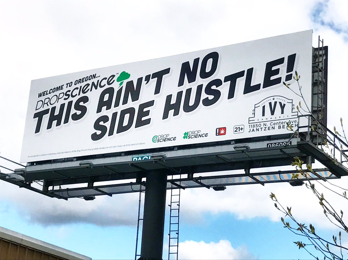 techvector's tweet image. Our billboard is up in Portland! This ain&apos;t no side hustle! #hustle #dropscience #streetwear #design #graphics #skate