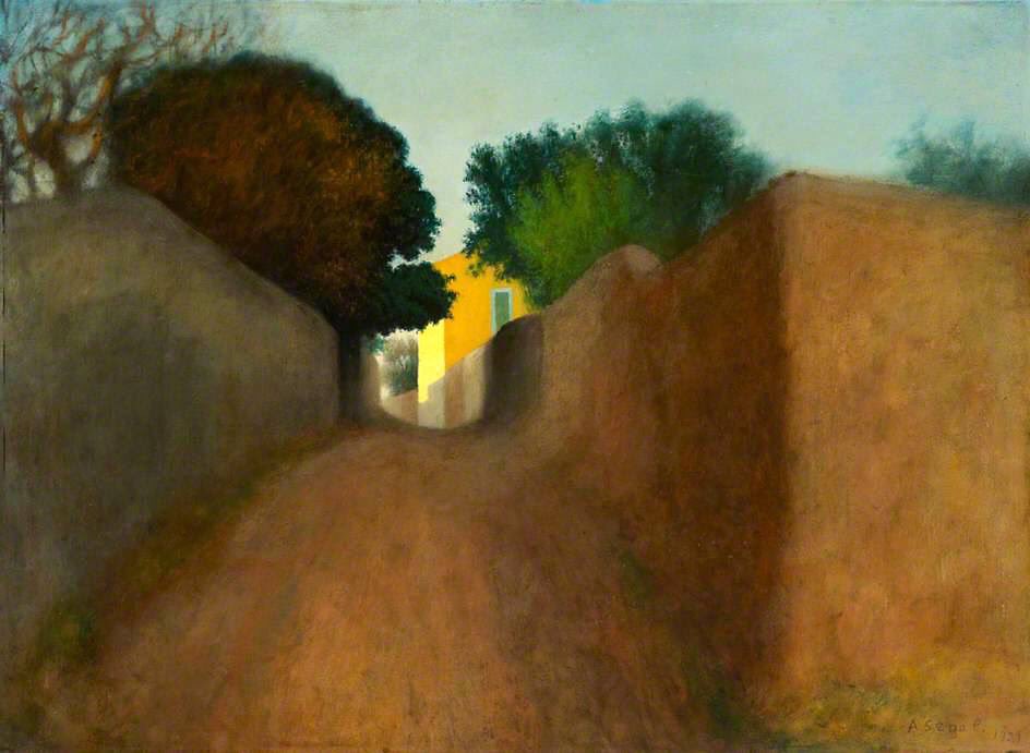 Arthur Segal (Romanian,1875-1944) - South of France, Street Scene　1929　oil on canvas