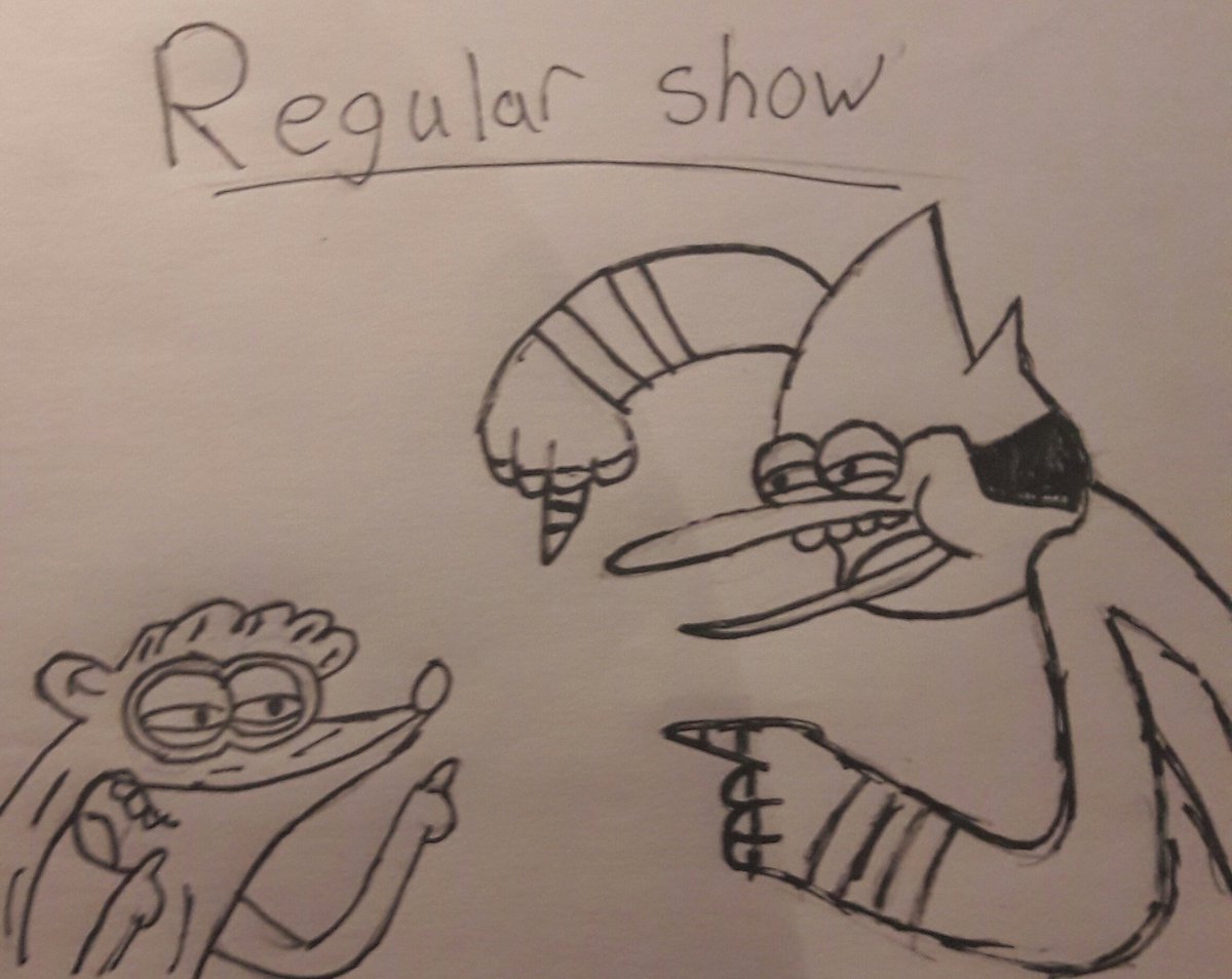 ArtistUndertale's tweet photo. Here's a new drawing i did of regular show thanks guys and stay awesome https://t.co/U0QA1McuzP