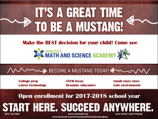 MMSASTP's tweet photo. MMSA still has open enrollment for certain grades. For more information please contact the front office at (651) 246 0845 #ConceptEd https://t.co/AIpJAZXolb
