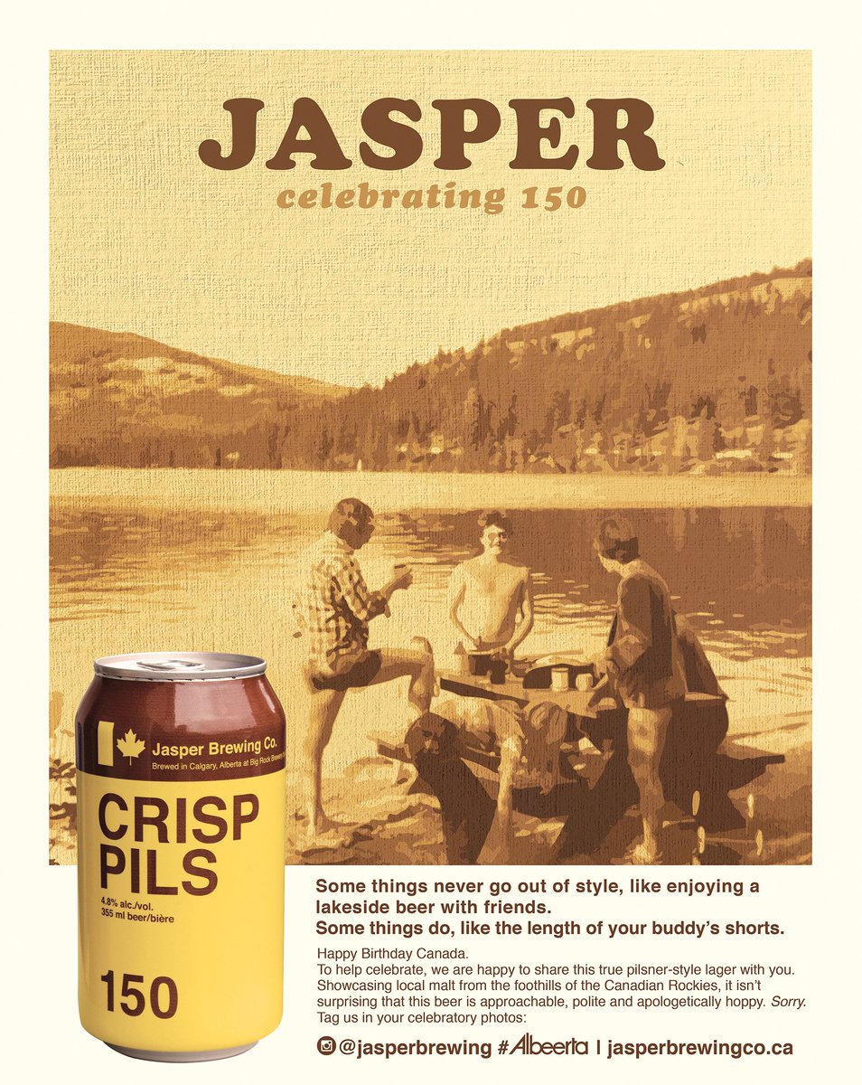 JasperBrewing's tweet photo. 34 day countdown is on to the launch of our #CrispPils. Brewed in celebration of #Canada150 , hitting stores across #AB on July 1. #albeerta https://t.co/hj49dvDRXt