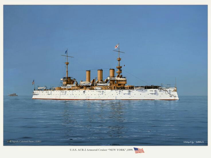 JjozefB's tweet photo. USS.ACR-2 Armored  Cruiser 
"New York"1899.⚓ https://t.co/ZMA2JccHyH