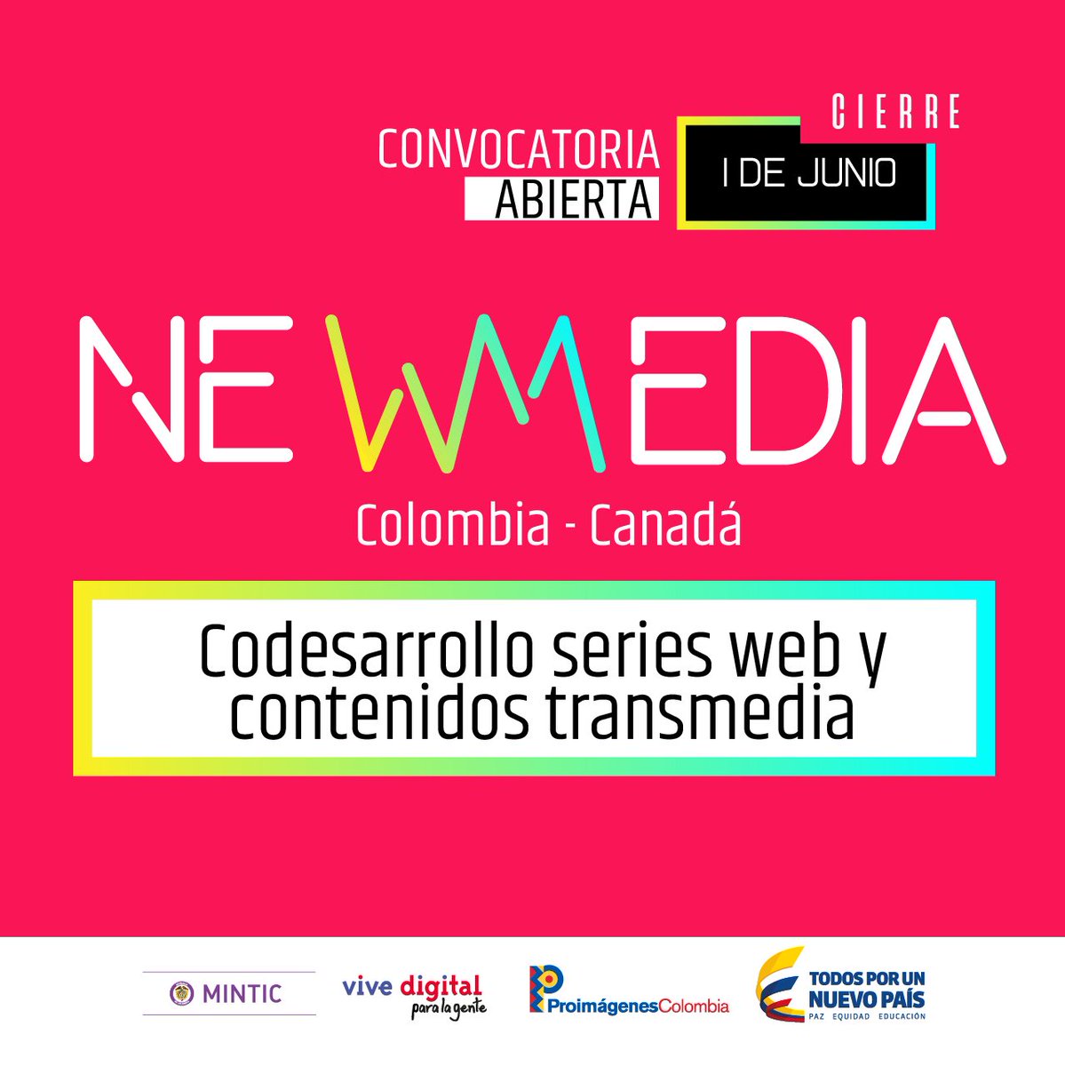 jrodriguezk's tweet photo. Últimos días para inscribirte en la conv. #NewMedia. Busca apoyar codesarrollo #SeriesWeb y contenido #Transmedia  https://t.co/w2WAqgk4Gl https://t.co/UiKEew9s8d