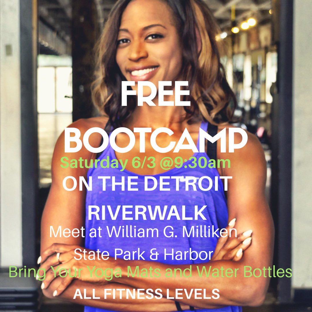imaBOND's tweet photo. See you Next Saturday at William G Milliken State Park and Harbor for a FREE WORKOUT with ME!! https://t.co/fjpJXiifVx