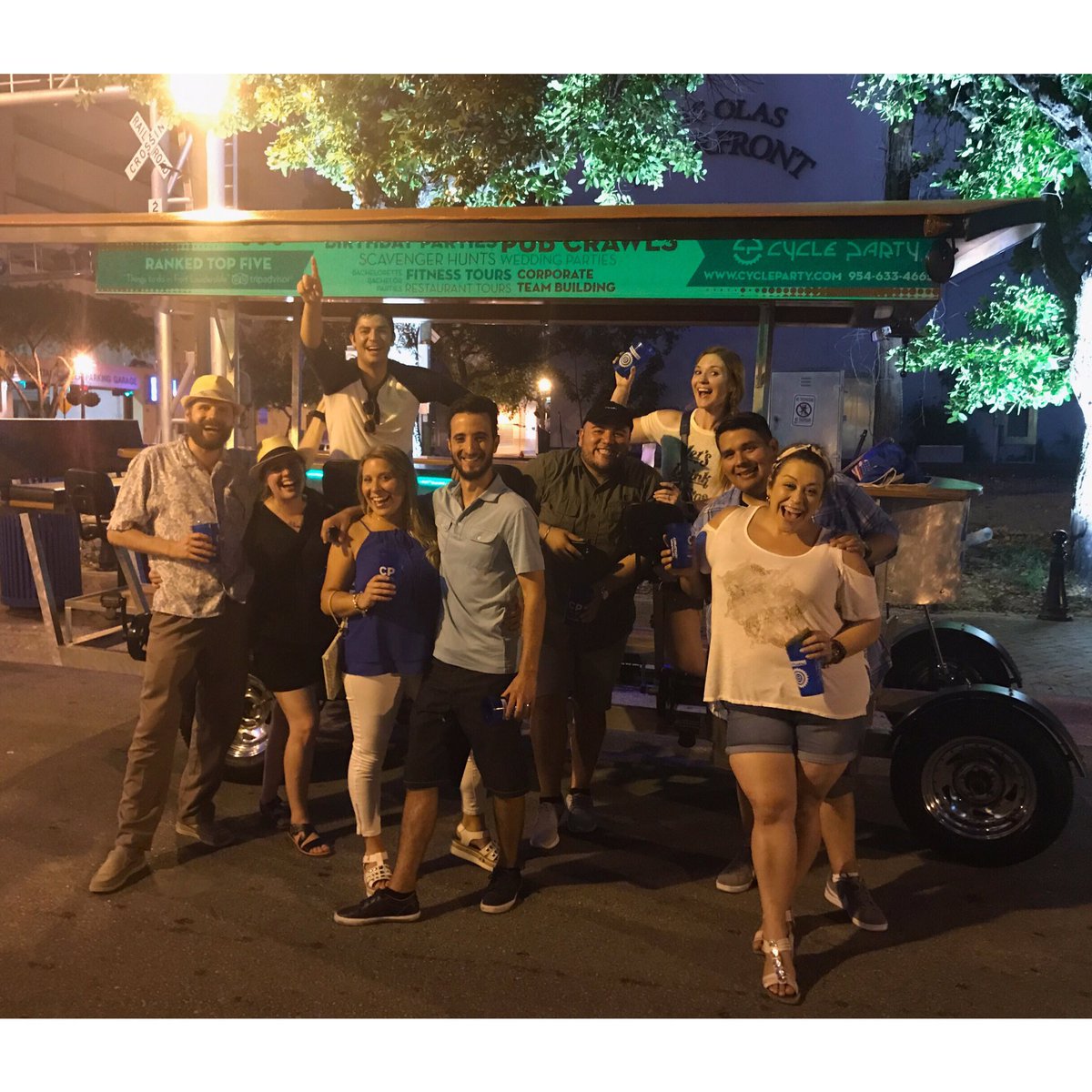 joseresendez's tweet photo. Bar hopping around #LasOlas on a #CycleParty was so much fun! ππΊπ΄π½ Thanks for hosting us #CPToursFL! ππΌπ»ππΌ https://t.co/Oy1CDTwTMP #ftl #mdw https://t.co/KEw1wync59