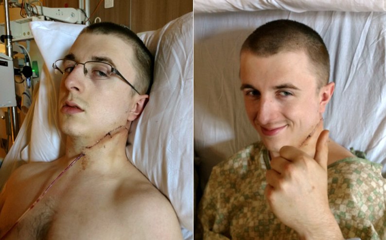 KOINNews's tweet photo. MAX stabbing victim Micah Fletcher recovering in hospital, but has a long way to go. https://t.co/hTsiFGcL0v https://t.co/4dxl9pmgH8