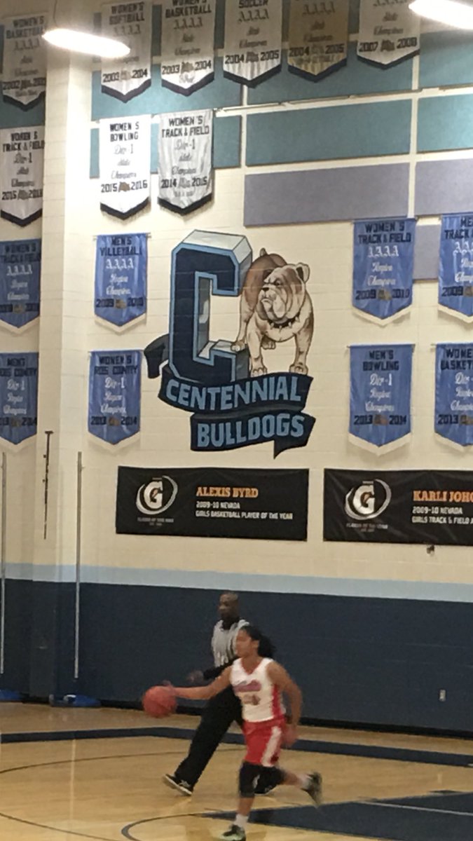 CWGirlsBball's tweet photo. In the gym of the #1 team in Nevada @centennialgbb with our feeder kids trying to get better. We've had some epic battles! #respect #nikefam https://t.co/OfPaQPpgry