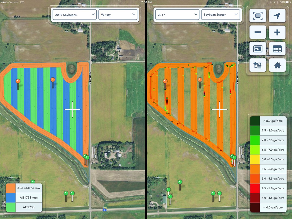 R_c_molenaar's tweet photo. @WCdst #SOYSHOT trial AG1733 @ASDK_MN  @FieldView Looking forward to yield analysis this fall! #myfieldview https://t.co/fnFwoS47LM
