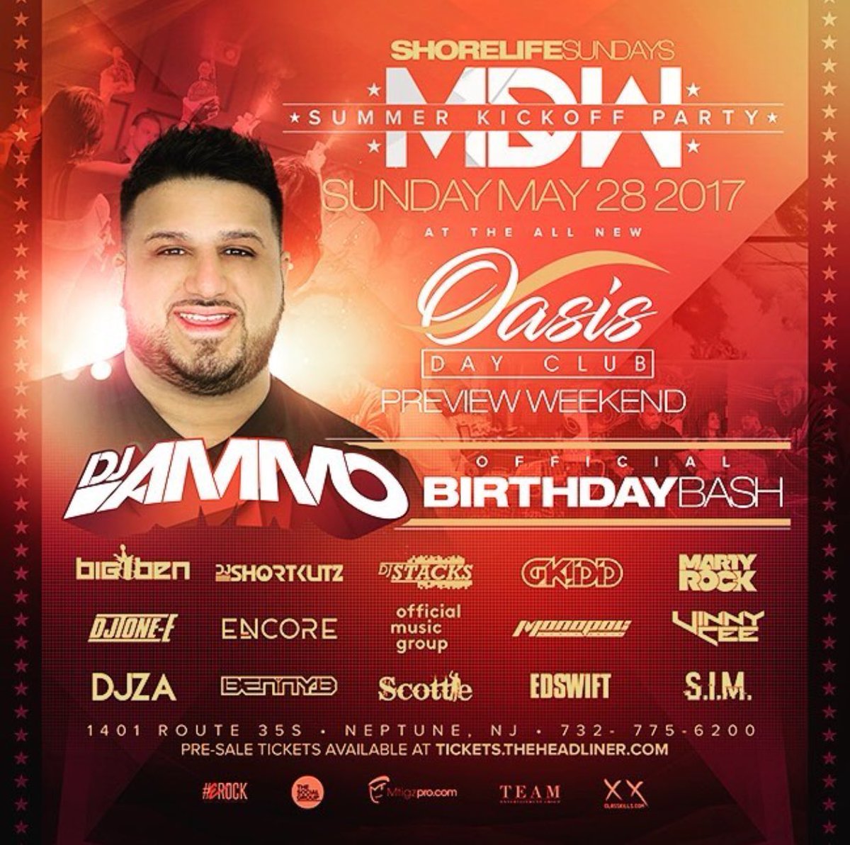 DJammoNJ's tweet image. 4 thousand party rocking maniacs @TheHeadlinerNJ tonight for my annual birthday bash!! Jersey shore you ready! #AmmoArmy