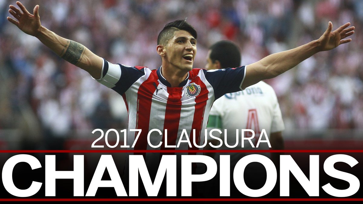 ESPNFC's tweet photo. Chivas are Liga MX champions!

They clinch their first league title since 2006 with a 4-3 aggregate win over reigning champs Tigres! https://t.co/lif5sJWoZY