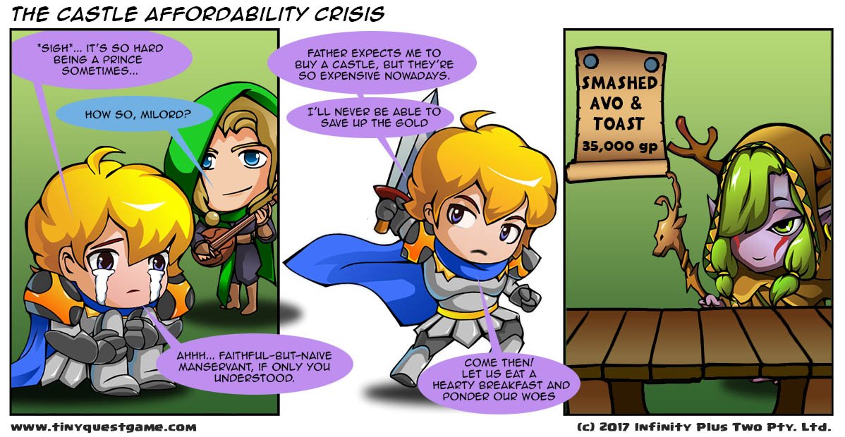 tinyquestgame's tweet photo. In the land of Tiny Quest, our heroes run into different kinds of first world problems... https://t.co/T366TcFetT