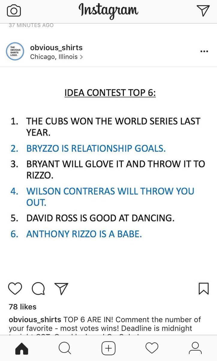 nties433's tweet photo. If anyone wants to go search this page on insta and vote for number 4 I would appreciate it! It's my idea and I win Cubs tickets if I win! 😁 https://t.co/RUamSZlQrK