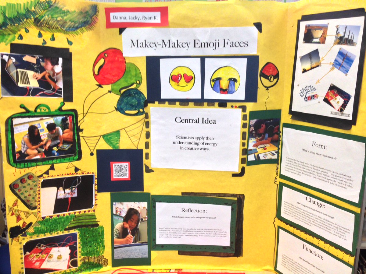 VintnerAngela's tweet photo. Makey-Makey Emoji Sound Effect! The Central Idea: Humans harness energy to meet their needs. #4VCoolStuff201617 #pyp #edtech #aisgz https://t.co/WJ7EkmNxDd