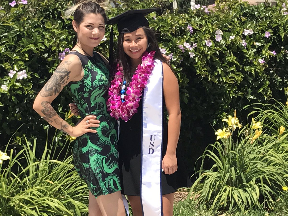 Jayne made it!  Another USD alumnus in the family.