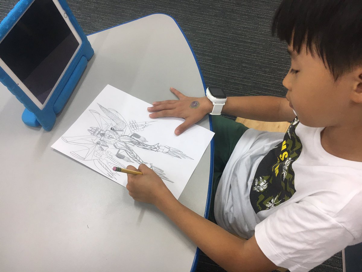 bensexton28's tweet photo. #Class2B making themselves as robots after reading RoboSauce by @Rubingo #roboclass https://t.co/NS75aUm7Vb