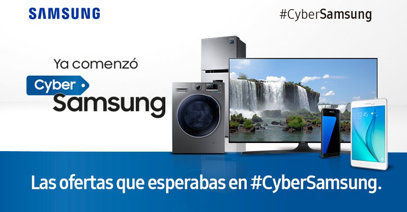 SamsungChile's tweet photo. @isidora_cr ¡Ya comenzó #CyberSamsung! Apúrate y conoce nuestras ofertas aquí. https://t.co/hw6Qtpp3Zn