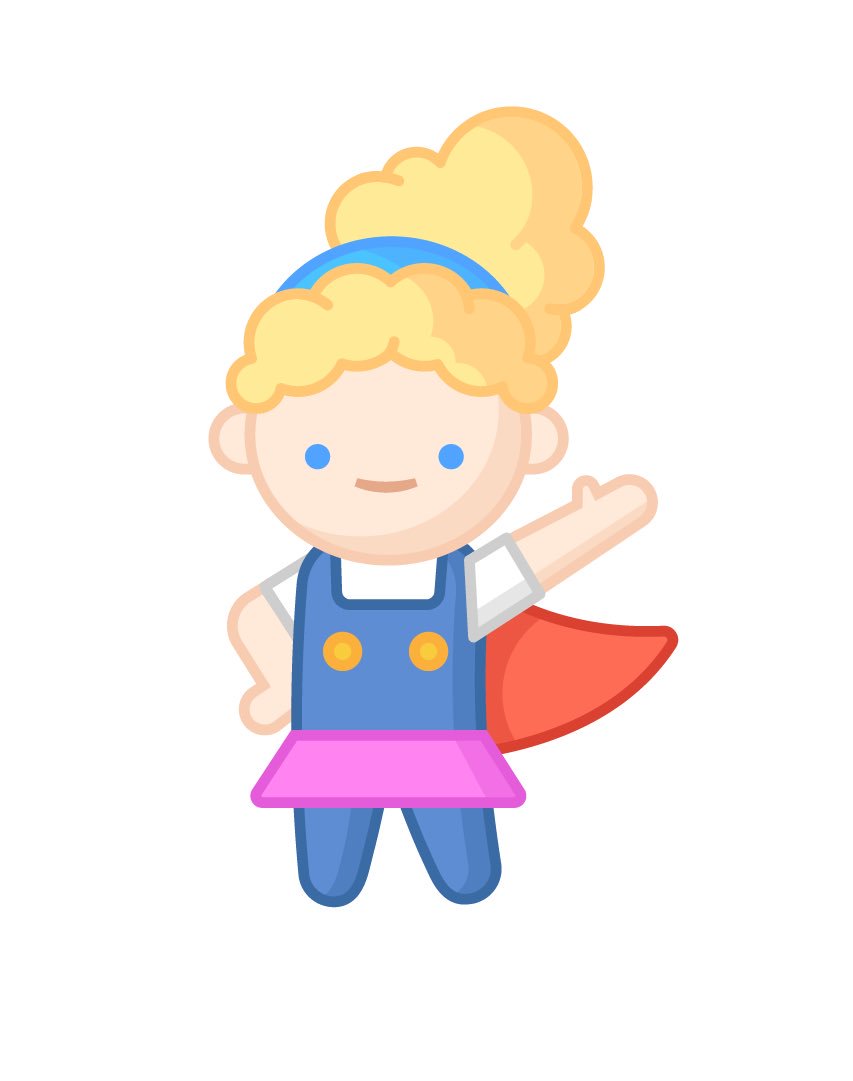 ElliesGames's tweet photo. We have a new mascot!  Say hi to Super Ellie! https://t.co/QSbWt3Z8k1