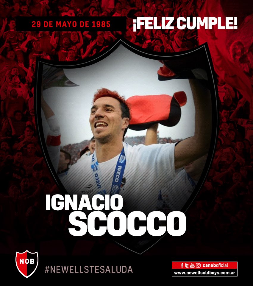 Newells's tweet photo. Más de 200 partidos, 75 goles y dos títulos con la camiseta de #Newells... ¡Feliz cumpleaños @nachoscocco32! #NewellsTeSaluda 🔴⚫️ https://t.co/CIPGeIbpgO