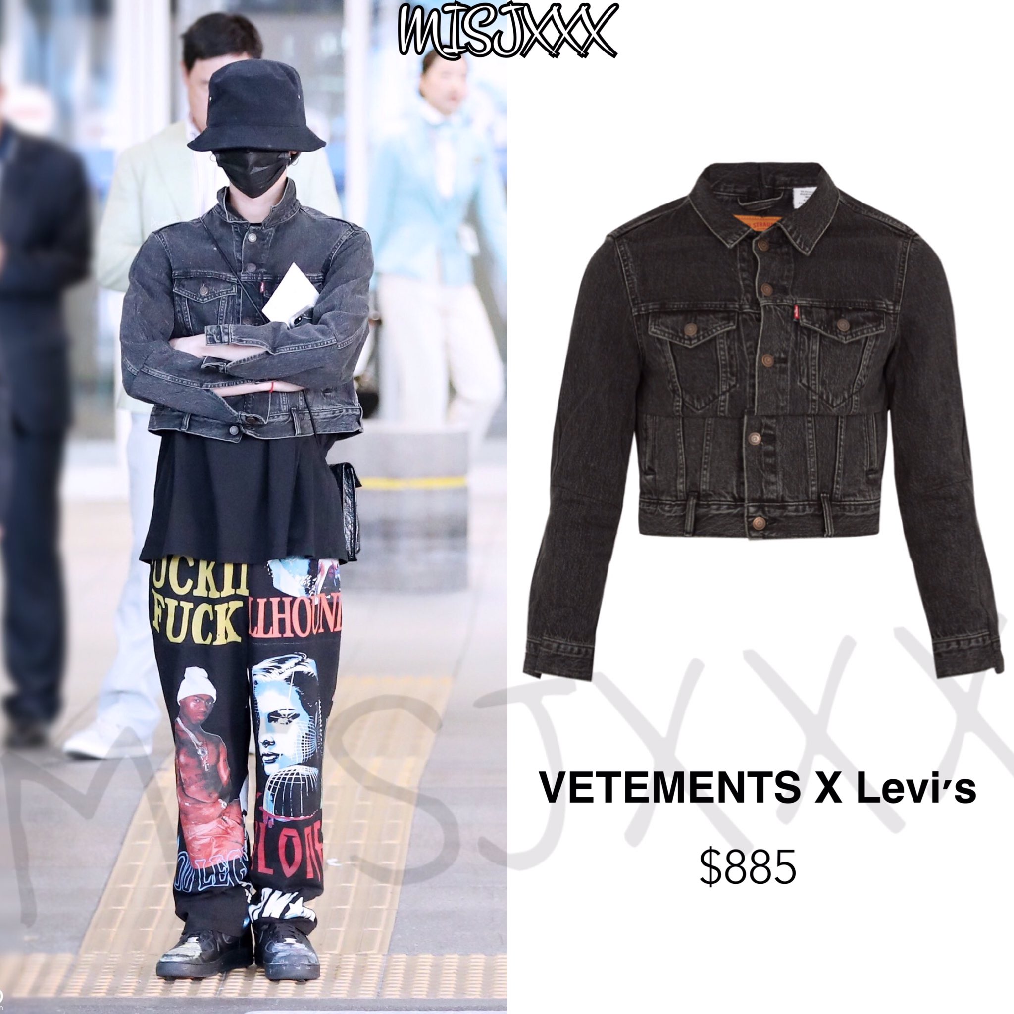 vetements levi's denim jacket