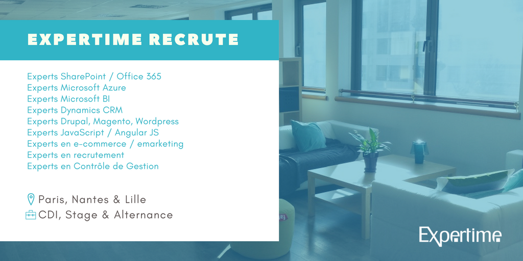 ExpertimeRH's tweet photo. #VotreJob vous attend chez @Expertime @ExpertimeBI @Team_ExpertimeC @Powell365News &amp; @QUATREPOINTZERO !! RDV sur https://t.co/axl7BEstBS ! https://t.co/Q65YMh4yvg
