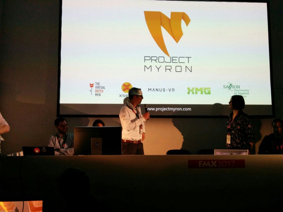 ProjectMyron's tweet image. We gave a presentation (with live demo!) at @FMX_Conference in Stuttgart. It was a huge success! #live