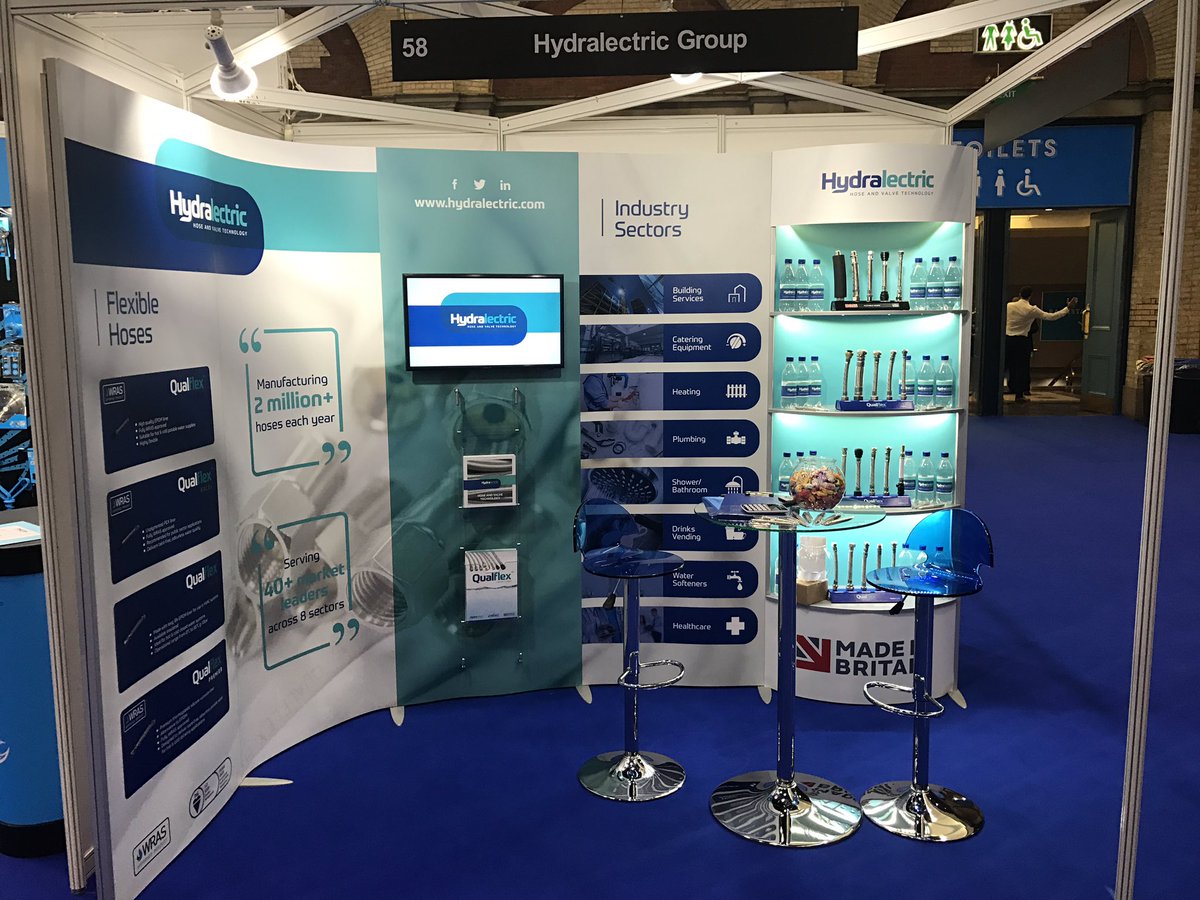 Hydralectric's tweet image. PHEX+ at Alexandra Palace starts today! Make sure you pop over to Stand 58 and see our range of @MadeinBritainGB  Qualflex flexible hoses