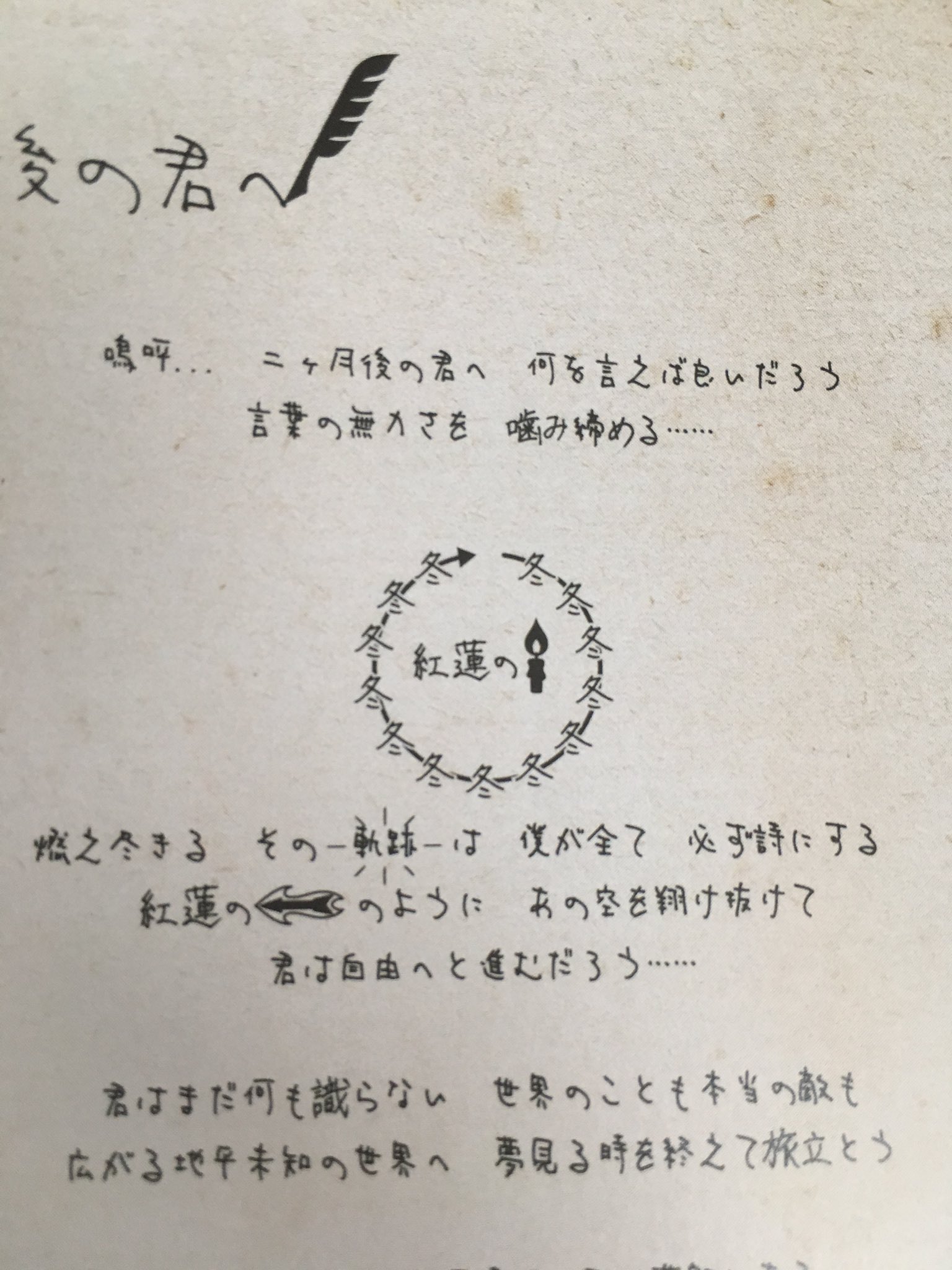 O Xrhsths ほっこ Sto Twitter サンホラ恒例の歌詞じゃない歌詞 今回は 紅蓮の灯火は13の冬を巡り と読むみたいだ 進撃の軌跡 O Xrhsths ほっこ Sto Twitter サンホラ恒例の歌詞じゃない歌詞 今回は 紅蓮の灯火は13の冬を巡り と読むみたいだ 進撃の軌跡