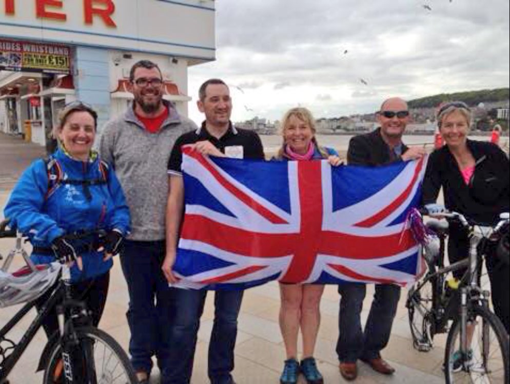 ChallengerWSM's tweet photo. Where does the time go? Anniversary epic moment as Fern Britton &amp; her inspiring Team cycle Britain #End2End 👏🚴@Fern_Britton https://t.co/kI6zq6Hp03