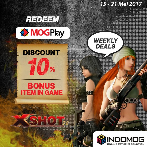 WinnerIndo's tweet image. Top Up promo XSHOT kali ini hadir bersama Indomog untuk memeriahkan Bulan Mei 2017. Detail: goo.gl/9Zwfkm
