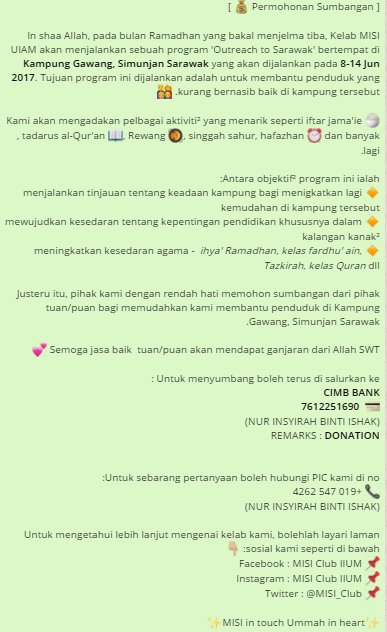 Iium Misi Club On Twitter While We Do Our Good Works Let Us Not Forget That The Real Solution Lies In A World In Which Charity Will Have Become Unnecessary Gawang17 Https T Co Ics15dcev7