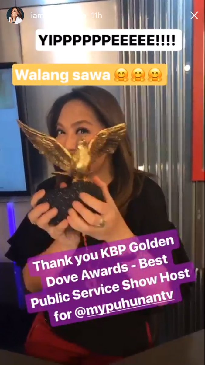 KDOnlineTweets's tweet photo. Congratulations, Ms. #KarenDavila !!!  #BestPublicServiceShowHost #25thKBPGoldenDoveAwards || Photos from @iamkarendavila's #IGstories https://t.co/6lyz2qbAJu