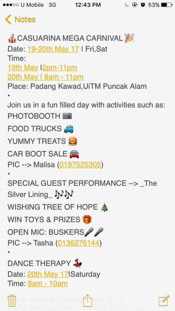 luxmana_ev's tweet photo. 🎉CASUARINA MEGA CARNIVAL🎉
Date: 19-20th May 17 | Fri, Sat
Time: 19th May, 2pm-11pm
20th May, 8am-11pm
Place: Padang Kawad, UiTM Puncak Alam https://t.co/D3OIuxdDdR