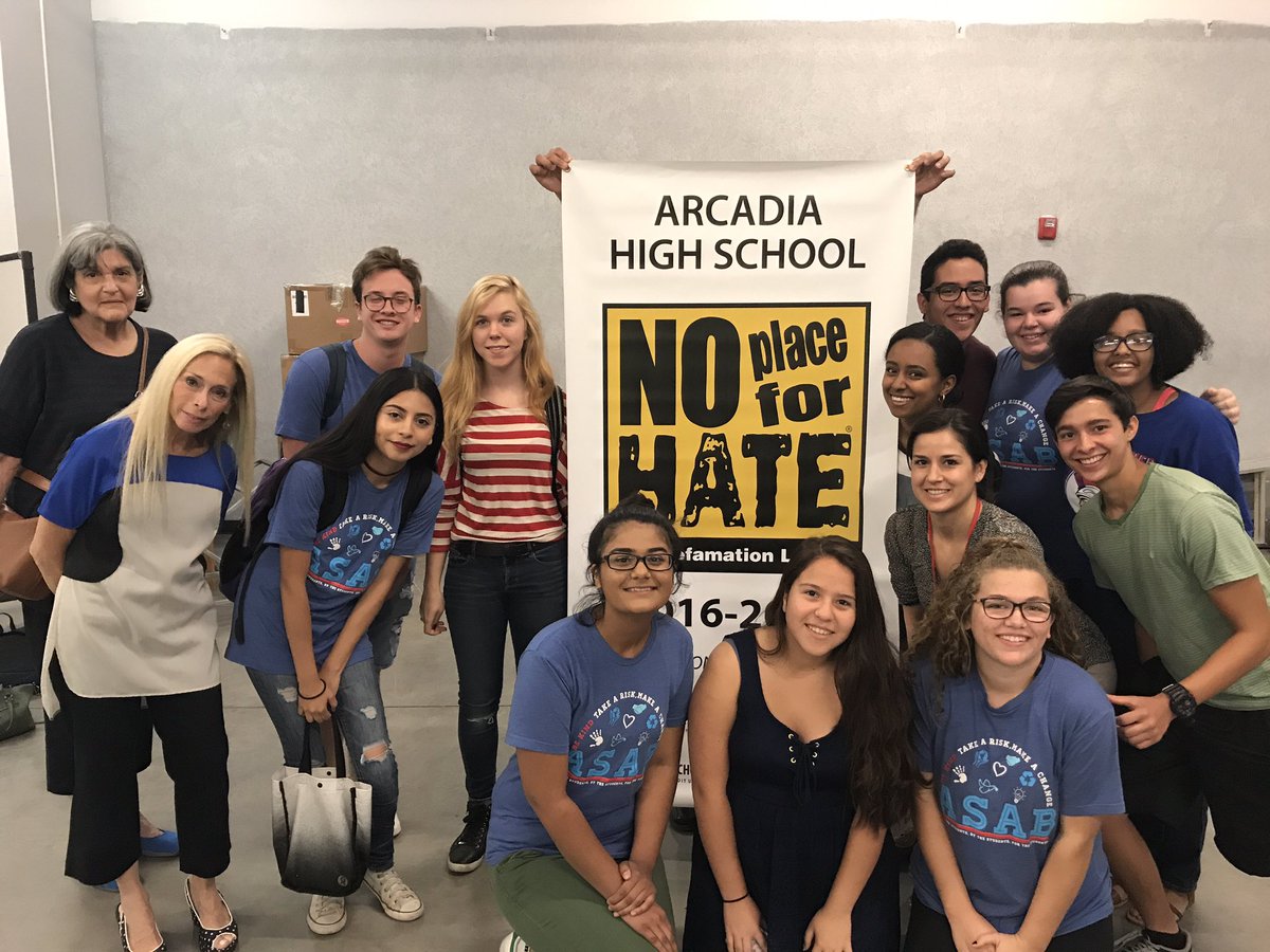 CLUBASAB's tweet photo. Arcadia has been designated as a No Place For Hate school!! Thank you to all of you who have made this possible:) #noplaceforhate #bekind https://t.co/gu7UC0M81T