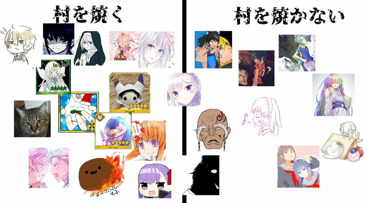 独断と偏見です。反応ありがとうございました～!
誰か入れ忘れてたりとかしてないよね……? 