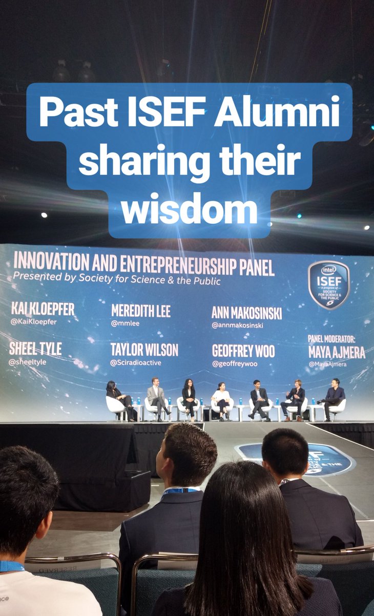 KliewerScience's tweet photo. Day 3 #IntelISEF #ISEF2017 Innovation and Entrepreneurship Panel https://t.co/ASSM4BhJiN