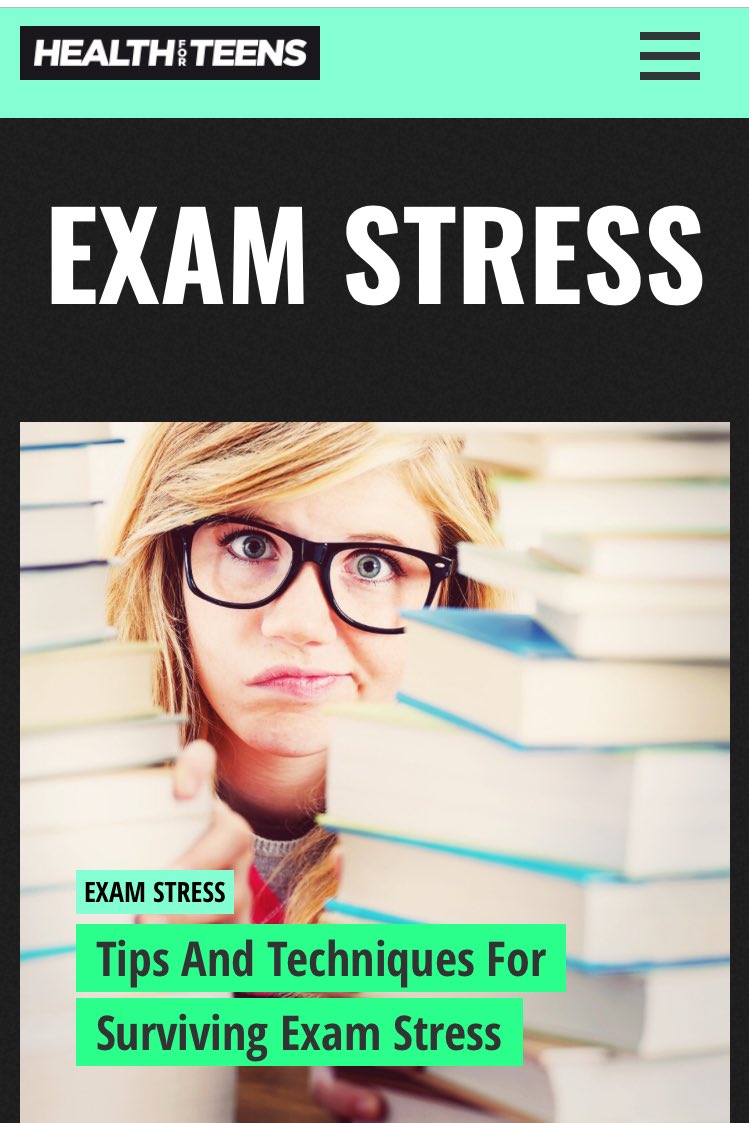 Teach that exam who's boss! Here's our tips on surviving #examstress healthforteens.co.uk/feelings/exam-… #mentalhealth Good luck!