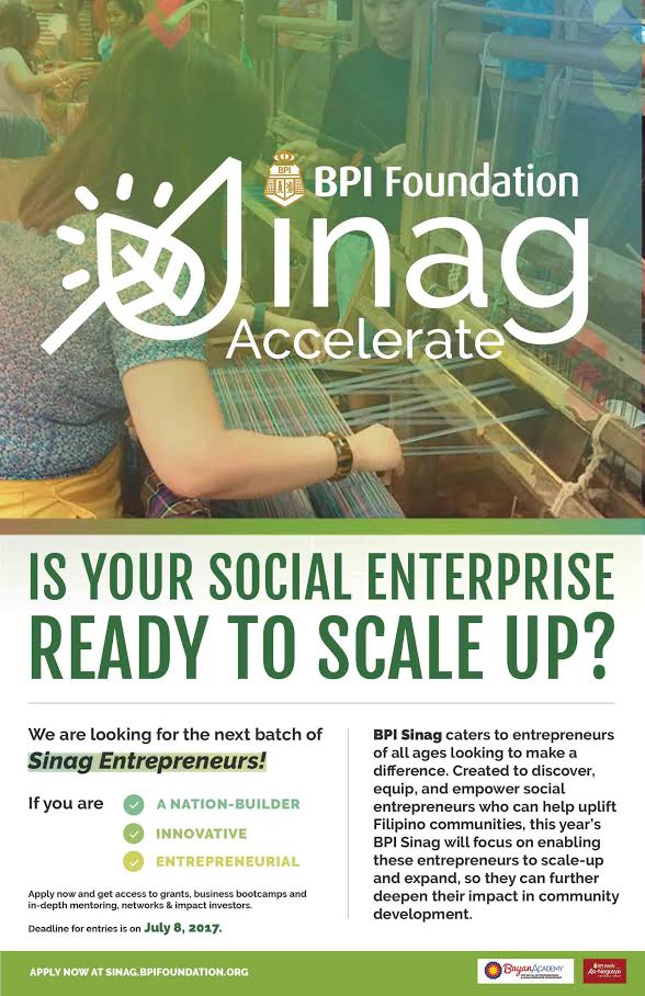 Bayan_Academy's tweet photo. Is your social enterprise ready to scale up? We are looking for the next batch of Sinag Entrepreneurs! https://t.co/w0mwbGljVW